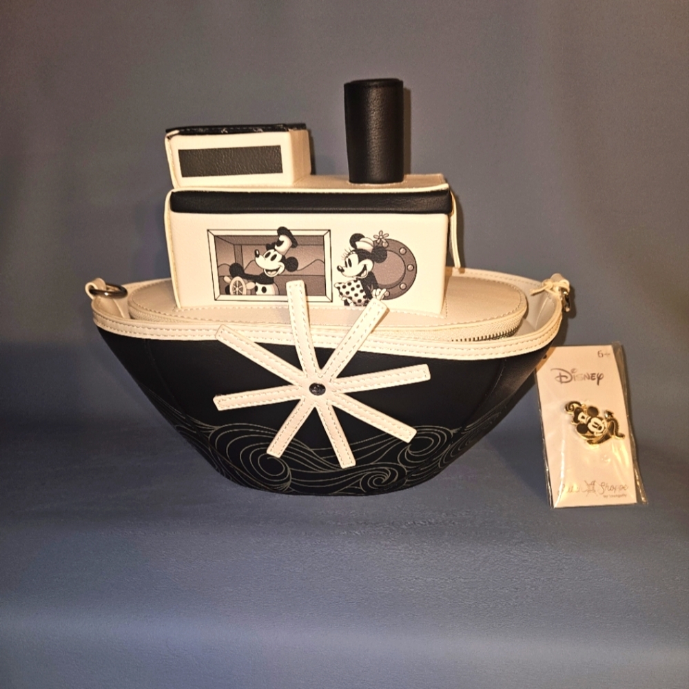 Loungefly Stitch Shoppe Exclusive Steamboat Willie Figural Crossbody Bag